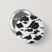 Japanese Cloud Pattern Aesthetic Ronde Button 5,7 Cm (Voorkant /achterkant)