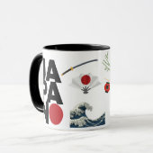 Japanese Coffee Mug, Kanji Mug, Japan Mug Mok (Voorkant links)