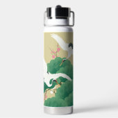 Japanese Crane and Pine Tree Waterfles (Achterkant)