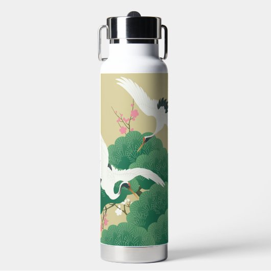 Japanese Crane and Pine Tree Waterfles (Voorkant)