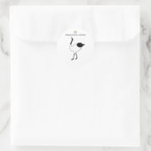 Japanese crane g5 ronde sticker (Tas)