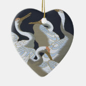 JAPANESE CRANE KERAMISCH ORNAMENT (Rechts)