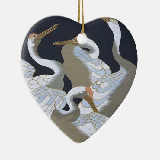 JAPANESE CRANE KERAMISCH ORNAMENT (Rechts)