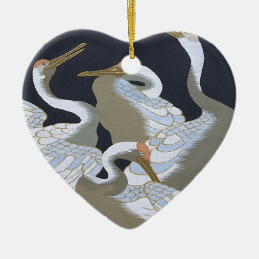 JAPANESE CRANE KERAMISCH ORNAMENT (Voorkant)