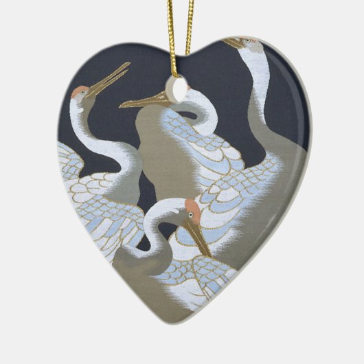 JAPANESE CRANE KERAMISCH ORNAMENT (Links)