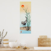 Japanese Crane no.2 Poster (Keuken)