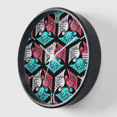 Japanese Cranes, Coral, Turquoise and Black (Hoek)