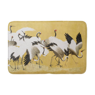 Japanese Cranes Vintage Bird Classic Badmat