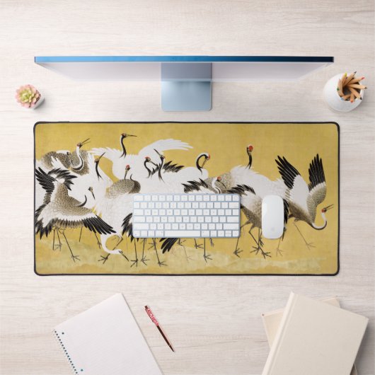 Japanese Cranes Vintage Bird Classic Bureaumat (Kantoor 1)