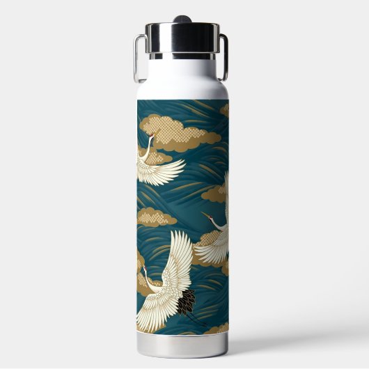 Japanese Cranes Waterfles (Voorkant)