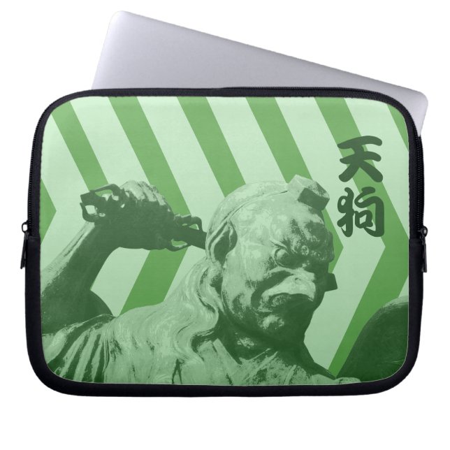 Japanese Crow Tengu Yokai | Pop Art Laptop Sleeve (Voorkant)
