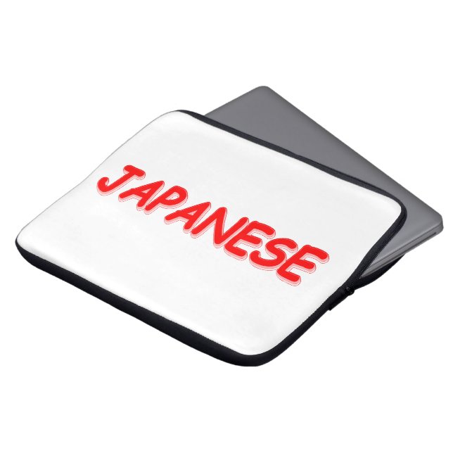 "JAPANESE" Cute Design. Bestel nu Laptop Sleeve (Voorkant top)