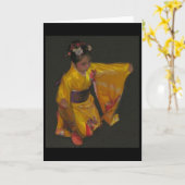 Japanese Dancer 4 Kaart (Gele Bloem)