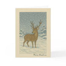 Japanese Deer - Christmas Card