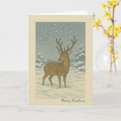 Japanese Deer - Christmas Card Kaart (Gele Bloem)