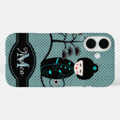 Japanese Doll Polka Dot Personalised Case-Mate iPhone Case (Achterkant (horizontaal))