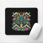 Japanese Dragon Face Clouds Anime Mannen Wome Muismat (Met muis)