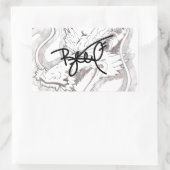 Japanese Dragon Series Rechthoekige Sticker (Tas)