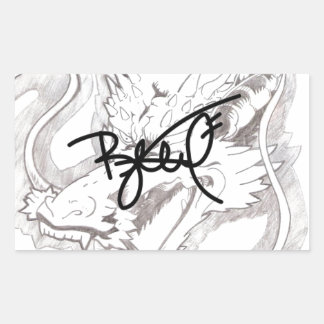 Japanese Dragon Series Rechthoekige Sticker
