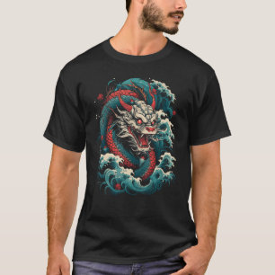 Japanese Dragon Tattoo Art Irezumi Japanese Art Gr T-shirt