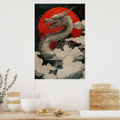 Japanese Dragon Ukiyo-e – Mythical Power Poster (Keuken)