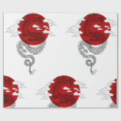 Japanese Dragon Wallpaper Cadeaupapier (Vlak)