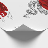 Japanese Dragon Wallpaper Cadeaupapier (Hoek)