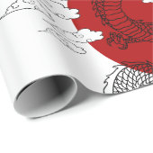 Japanese Dragon Wallpaper Cadeaupapier (Rol Hoek)