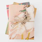 JAPANESE FALCON WOODBLOCK AFDRUKWEEKSCHERMEN INPAKPAPIER VEL (In situ)