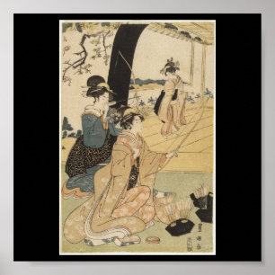Japanese Females practicing archery c. 1798 Poster