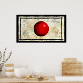 JAPANESE FLAG Antiek-achtige Art Poster (Keuken)