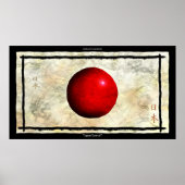 JAPANESE FLAG Antiek-achtige Art Poster (Voorkant)
