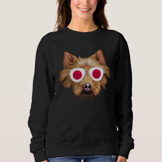Japanese Flag Australian Terrier Dog Japan Pocket Trui (Voorkant)