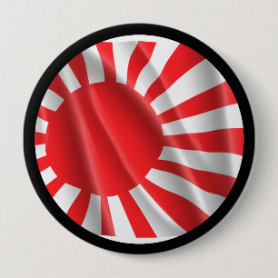 JAPANESE FLAG RONDE BUTTON 4,0 CM
