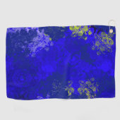 Japanese floral blue patterns golfhanddoek (Horizontaal)