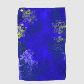 Japanese floral blue patterns golfhanddoek (Voorkant)