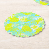 Japanese floral blue patterns kartonnen onderzetters (Gekanteld)
