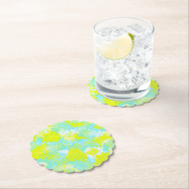 Japanese floral blue patterns kartonnen onderzetters