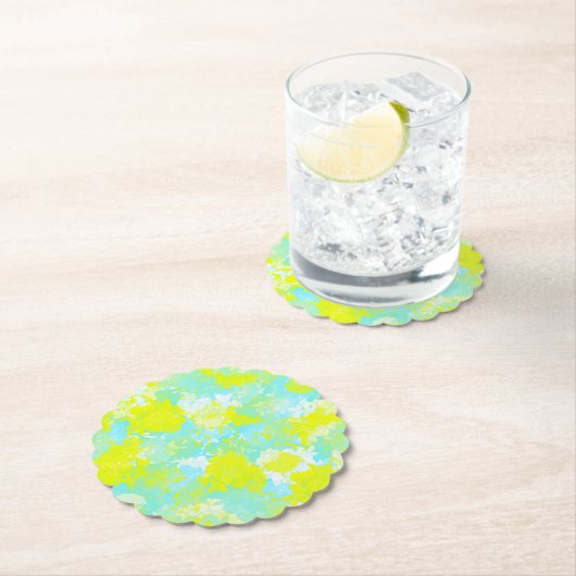 Japanese floral blue patterns kartonnen onderzetters (Insitu)