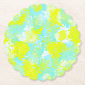 Japanese floral blue patterns kartonnen onderzetters (Voorkant)