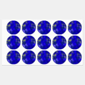 Japanese floral blue patterns labels (Vel)