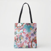 Japanese Floral Pattern Canvas tas (Voorkant)
