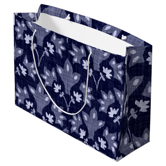 JAPANESE FLORAL PATTERN CUSTOM GIFT BAG GROOT CADEAUZAKJE (Achterkant Gekanteld)