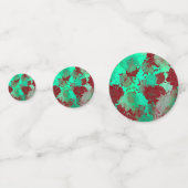 Japanese floral red patterns. confetti (Achterkanten)