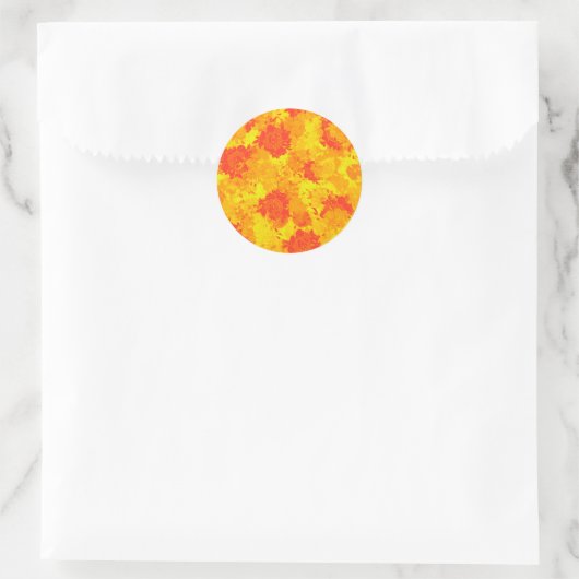 Japanese floral red patterns ronde sticker (Tas)