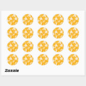 Japanese floral red patterns. ronde sticker (Vel)