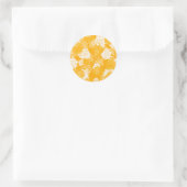 Japanese floral red patterns. ronde sticker (Tas)