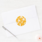 Japanese floral red patterns. ronde sticker (Envelop)