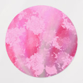 Japanese flowers pink patterns labels (Design 2)