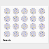 Japanese flowers ronde sticker (Vel)